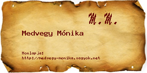 Medvegy Mónika névjegykártya